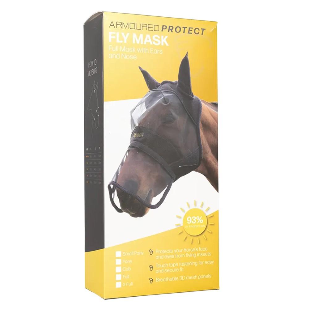 Hy Armoured Protect Horse Fly Mask With Ears & Nose