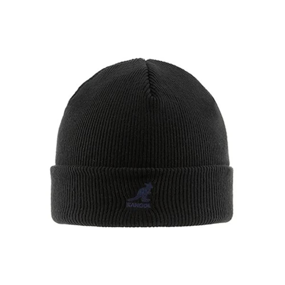 KANGOL 2978BC BLACK/BLACK Cuff Pull-on Acrylic Beanie 2978BC BLACK/BLACK