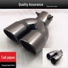 CHR17-20 IZOA & Fureisi Dual Outlet Titanium Black Bent Exhaust Tailpipe, 6.3CM Diameter Stainless Steel.