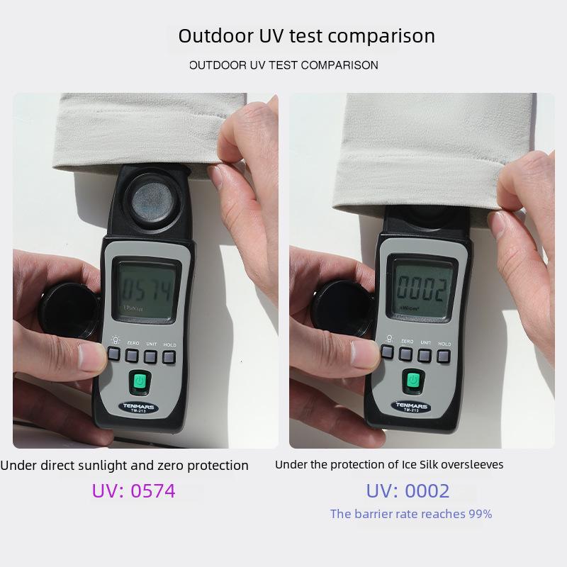 HB04 Duże, oddychające rękawy ochronne UV z lodowego jedwabiu do jazdy na rowerze