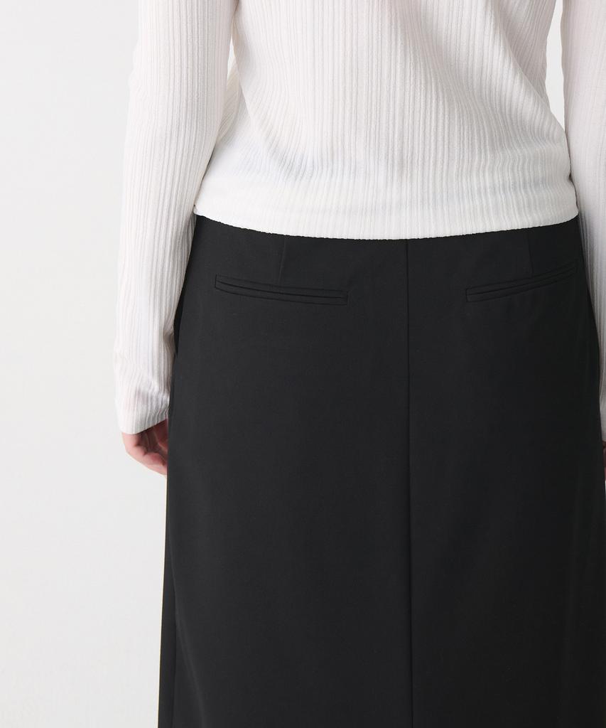 Musinsa Standard Woman Women'S Low-Waist Half-Pleated Maxi Skirt [Black]