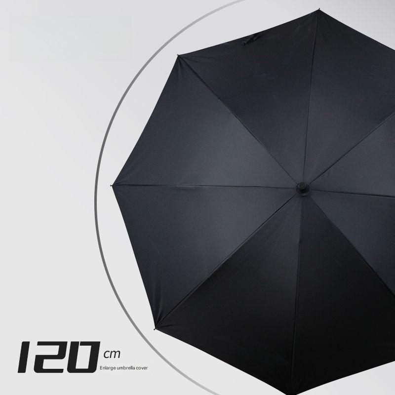 Semi-automatic Straight-handle Umbrella Reinforced Wind-resistant Solid Wood Curved Handle Long-handled Business Golf Umbrella