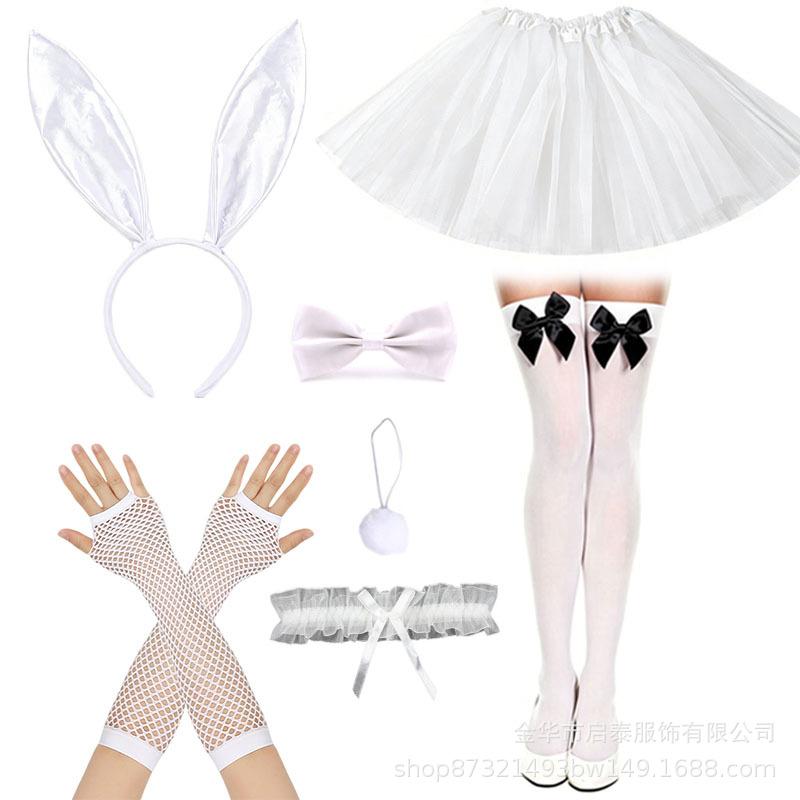 Easter halloween bunny headgear set cosplay props rabbit ears headband party headband