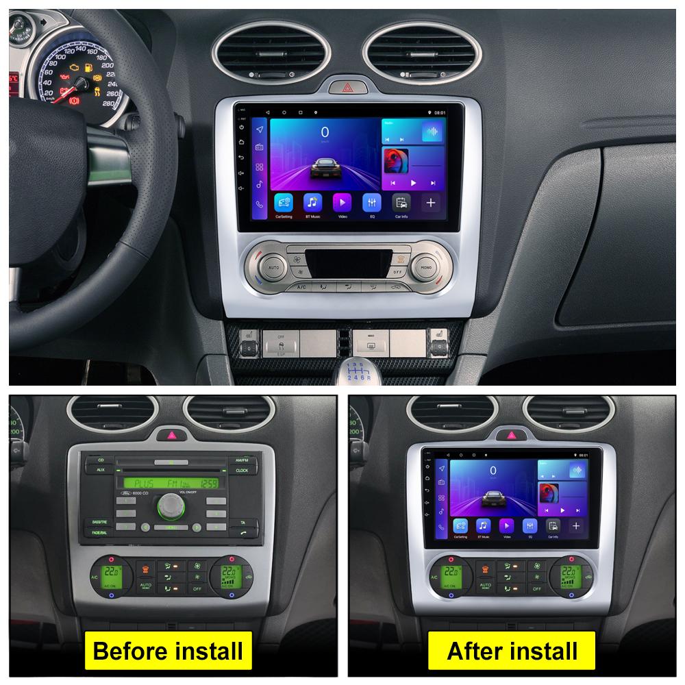 

Caradio Радио Беспроводной CarPlay Android Auto Для Ford Focus 2 2004 ~ 2011 4-ядерный мультимедийный GPS BT монитор 2din Авторадио