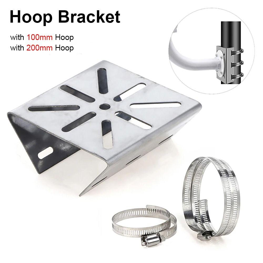 1 Satz Universelle Überwachungs-Halterung mit 100/200 mm langem Bügel-Kamera-Montagepanel für Außenmast