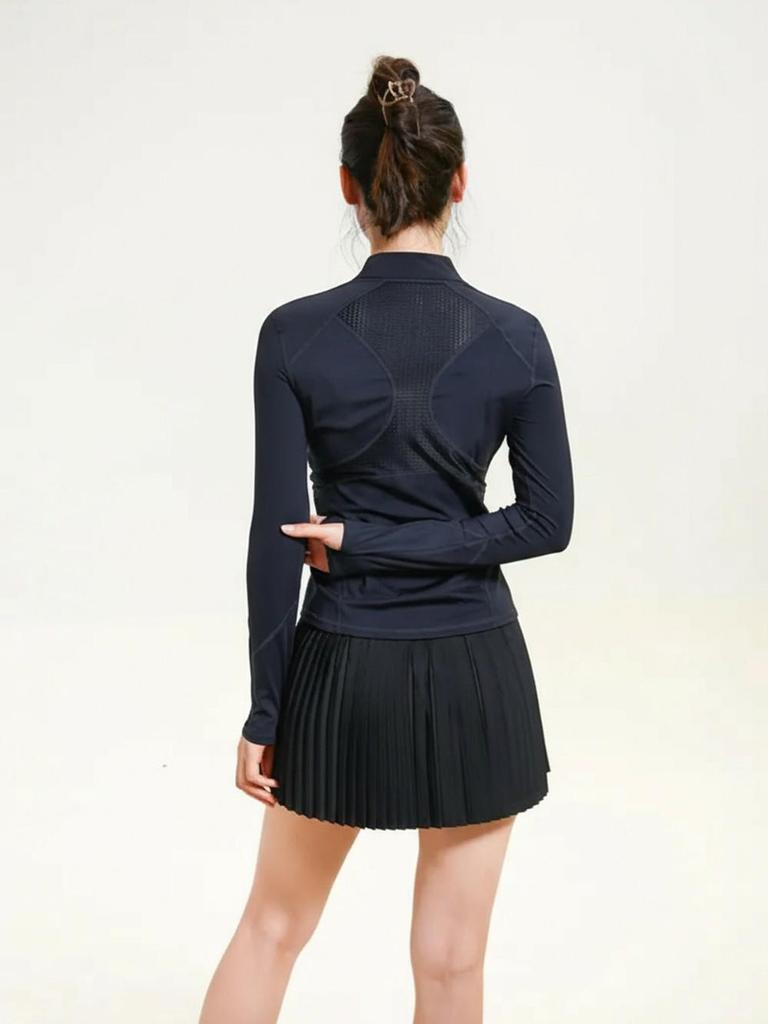 Women's Zippered Yoga Sports Jacket: Autumn/Winter Fitness Running & Pilates Outerwear.