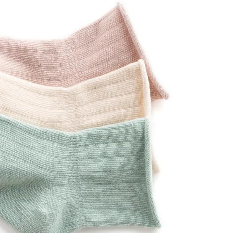 New 3pairs/lot All Season Infant Girls Socks Loose Mouth Breathable Solid Color Baby Girls Socks 100% Cotton Children Sock Kit
