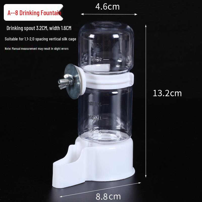 Large Capacity Dual-Use Parrot Waterer & Feeder - Anti-Spill, Anti-Splash, External Hanging Design