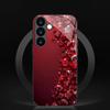 Red Diamond Patterned Glass Phone Case Suitable for Samsung Galaxy S26 S25 S24 S23 S22 S20 FE/Ultra/Plus5G Anti Drop Back Cover