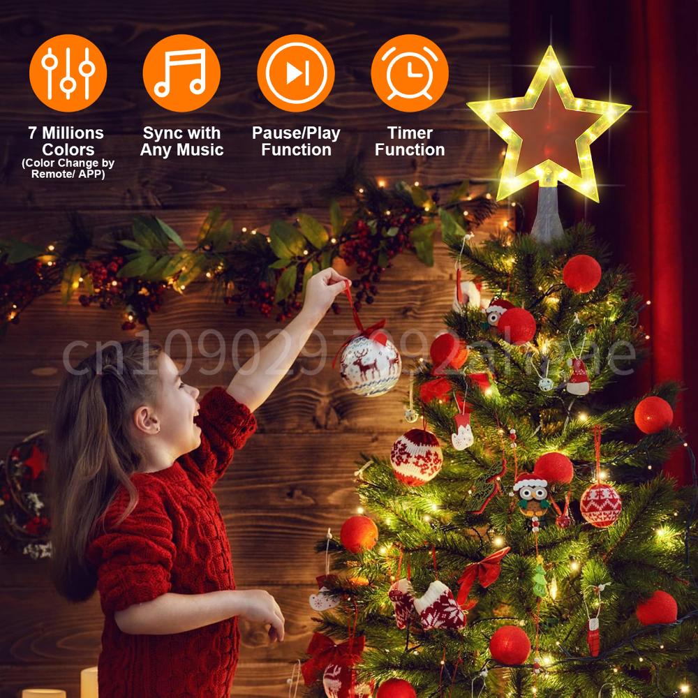 Christmas Star Tree Topper with LED Lights Christmas Tree Top Star Decoration Christmas Star Treetop for Christmas Tree Decor China Mainland