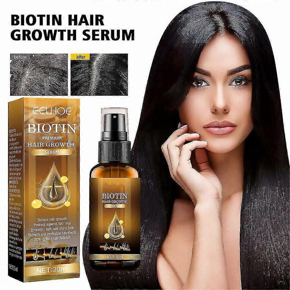 3pcs Biotin Hair Growth Spray Anti Hair Loss Fast Regrowth Scalp Treatment Serum Anti Hair Loss Spray for Men Women