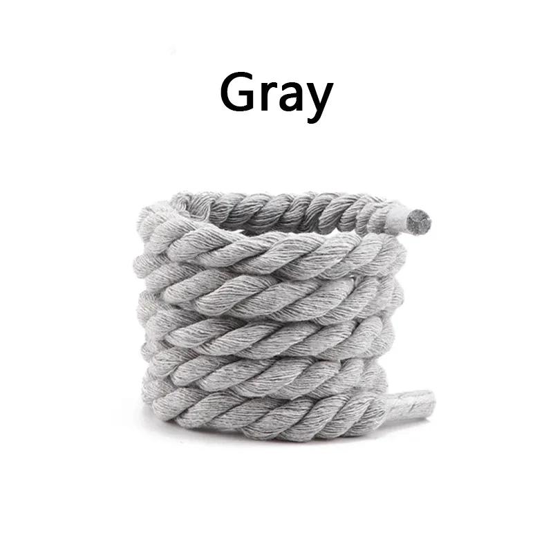 1 Pair Cotton Shoe Laces for Sneakers Quality Round Shoelaces Colorful Fashion Canvas Shoes Lace Accessories Unisex