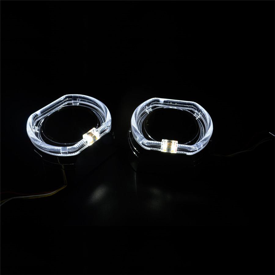 2Pcs Angel Eyes Halo Lights For 2.5 inch Square Lens Projection Lamp White LED