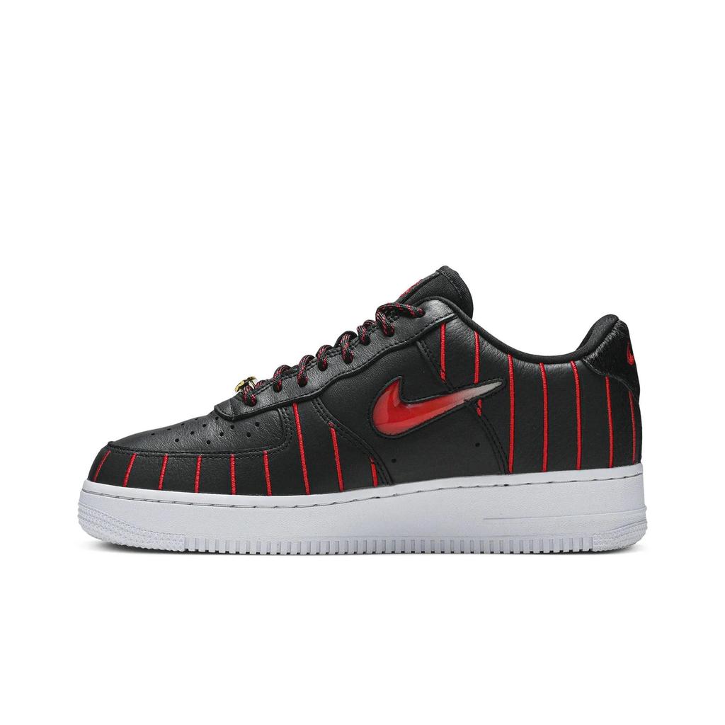 Nike Womens Air Force 1 Jewel Low 'Chicago' (women's sizes) Black / University Red / Black / White Skate Shoes CU6359 001