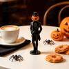 Festive Atmosphere Ornament Pumpkin Gentleman Figurine, Halloween Head Man Statue, Spooky 3D Printed for Shelf Mantel Tabletop Decor Collectibles Fans