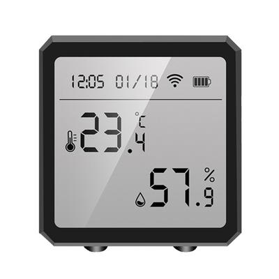 Temperature and Humidity Sensor Smart WiFi Indoor Hygrometer Thermometer with Digital Display Screen for Bedroom