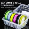 FTK Fishing Tackle box 6 Compartments Fishing Accessories Line Hook Storage Case Double Sided Fishing Tool organizer boxes