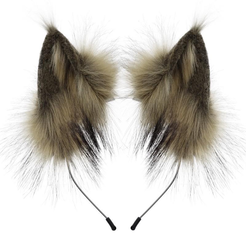 Halloween Cosplay Cat Ears Fox Plush Headwear Party Costume