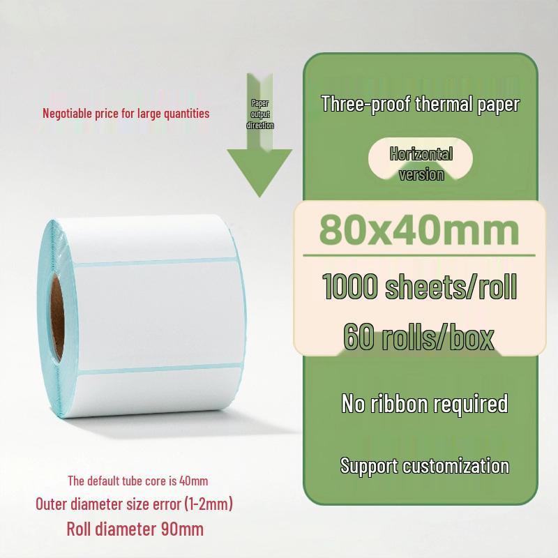 Samoprzylepne etykiety termiczne na kody kreskowe 100×150 mm - Trwałe i wodoodporne do logistyki