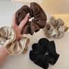 French Satin Large Hair Ropes Headband For Women Simple Oversized Elastic Hairband Scrunchies Hair Ornament Ponytail Headwear