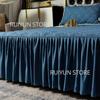 Einfarbig Verdicken Bett Rock Nicht-slip Matratze Abdeckung Protecor Couvre Lit Bettdecke Bettlaken Hause Schlafzimmer Bett Rock Bett Abdeckung