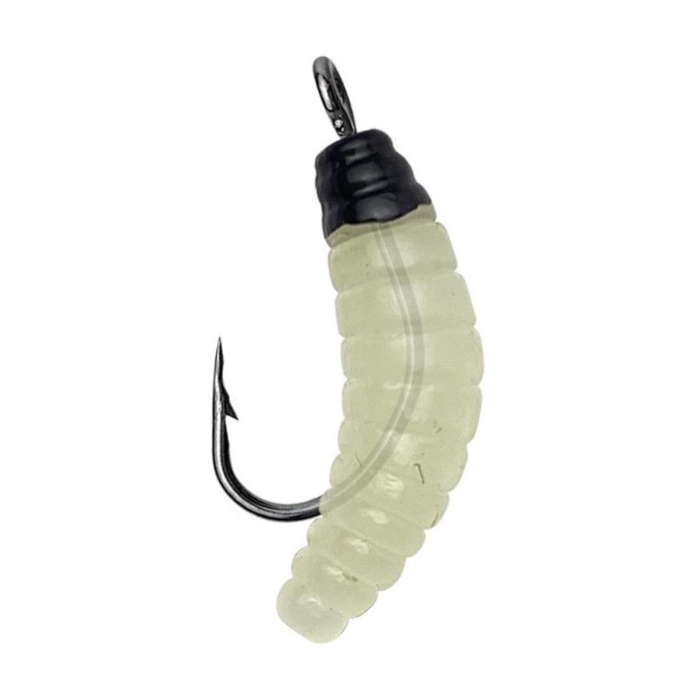 

20pcs Practical Bionics Soft Lures Excellent Toughness Maggots Shape Tackle Hot EarthWorm Bait Luminous