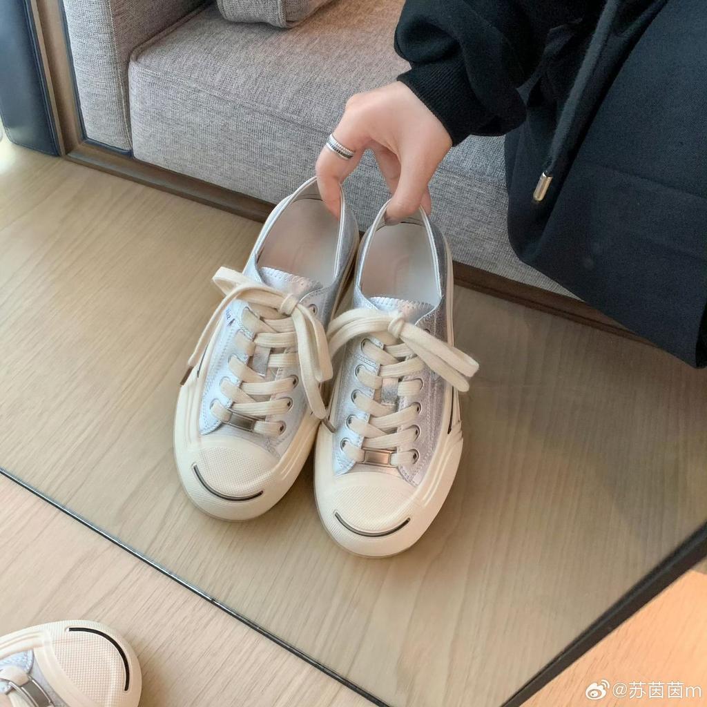 High Board Lock round Head Thick Bottom Jack Purcell Casual Sports Skate Shoes Women's Canvas Shoes