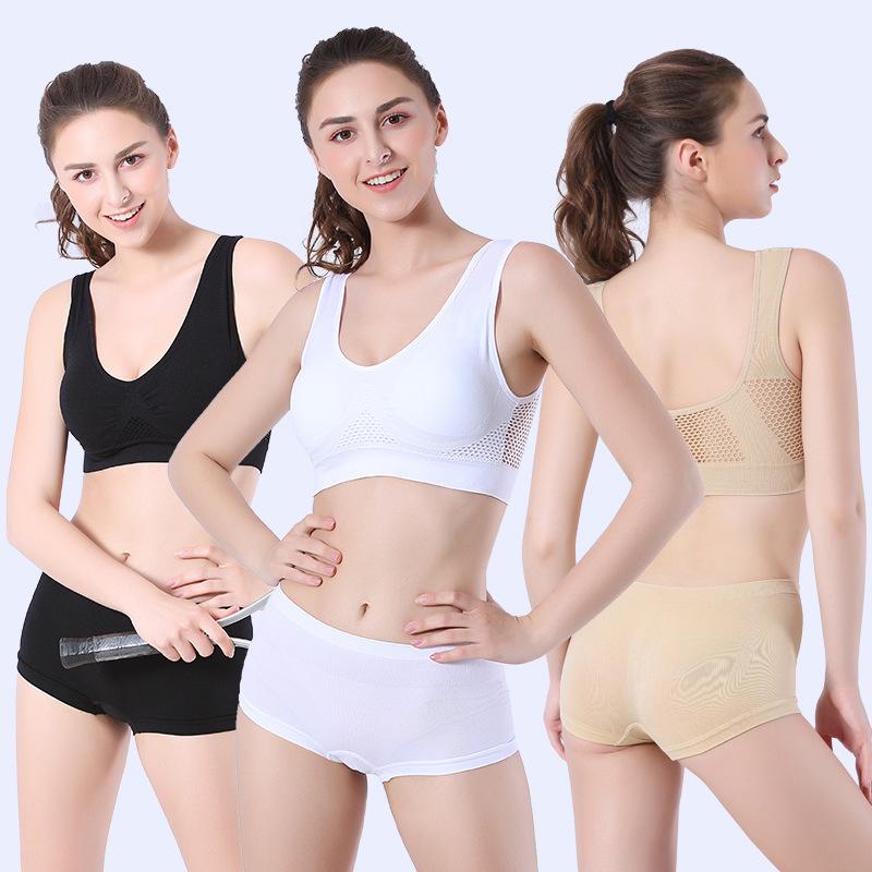 Mesh Breathable Hollow-Out Sports Bra - No Underwire Yoga Exercise Bandeau for Women