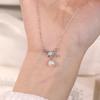 Bow Pearl Necklace Female Niche Design High-End Collarbone Chain Birthday Gift For Girlfriend Premium Durable Quality