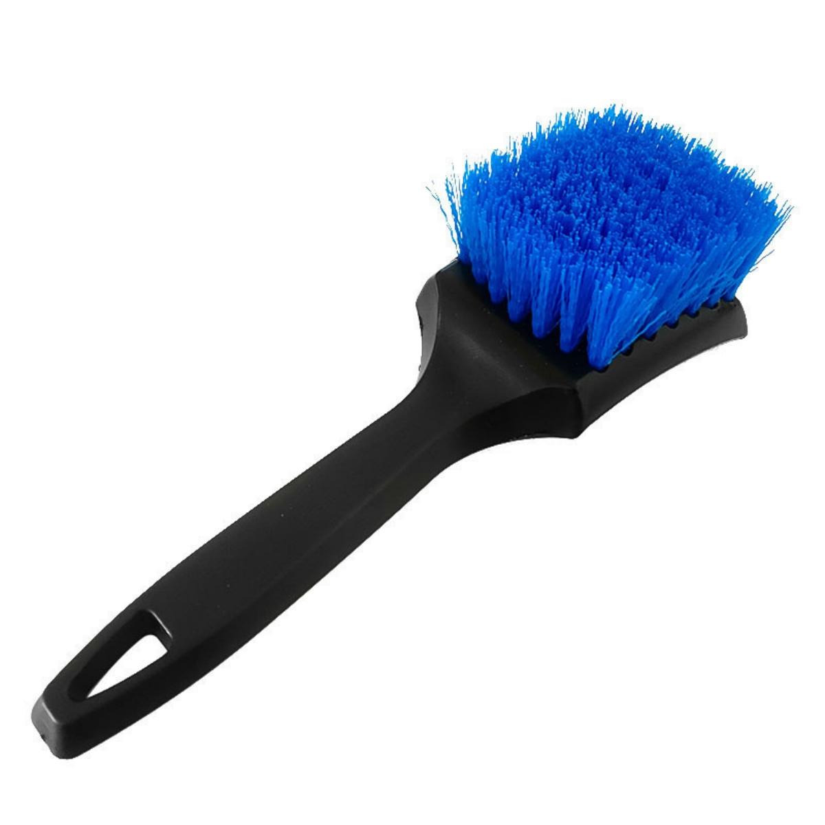 

Car Tire Brush Black Bristled Wheel Hub Cleaning Brush Multifunctional Wheel Hub Steel Ring Foot Pad Fabric Cleaning Brush