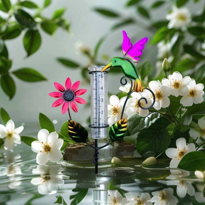 Premium Metal Rain Measurement Instrument Showcasing A Pretty Bird Figure Perfect For Outside districts And Adornment