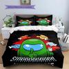 Among Us Custom Name Pattern Bedding,Quilt Set Quilt Cover Pillowcase Home Birthday Gift(1 * Duvet Cover + 2 * Pillowcase, Without Core)