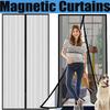 Magnetic Screen Door Curtain Pet and Kid Friendly Summer Anti-Mosquito Net Fly Insect Screen Mesh for Balcony Doors Living Room