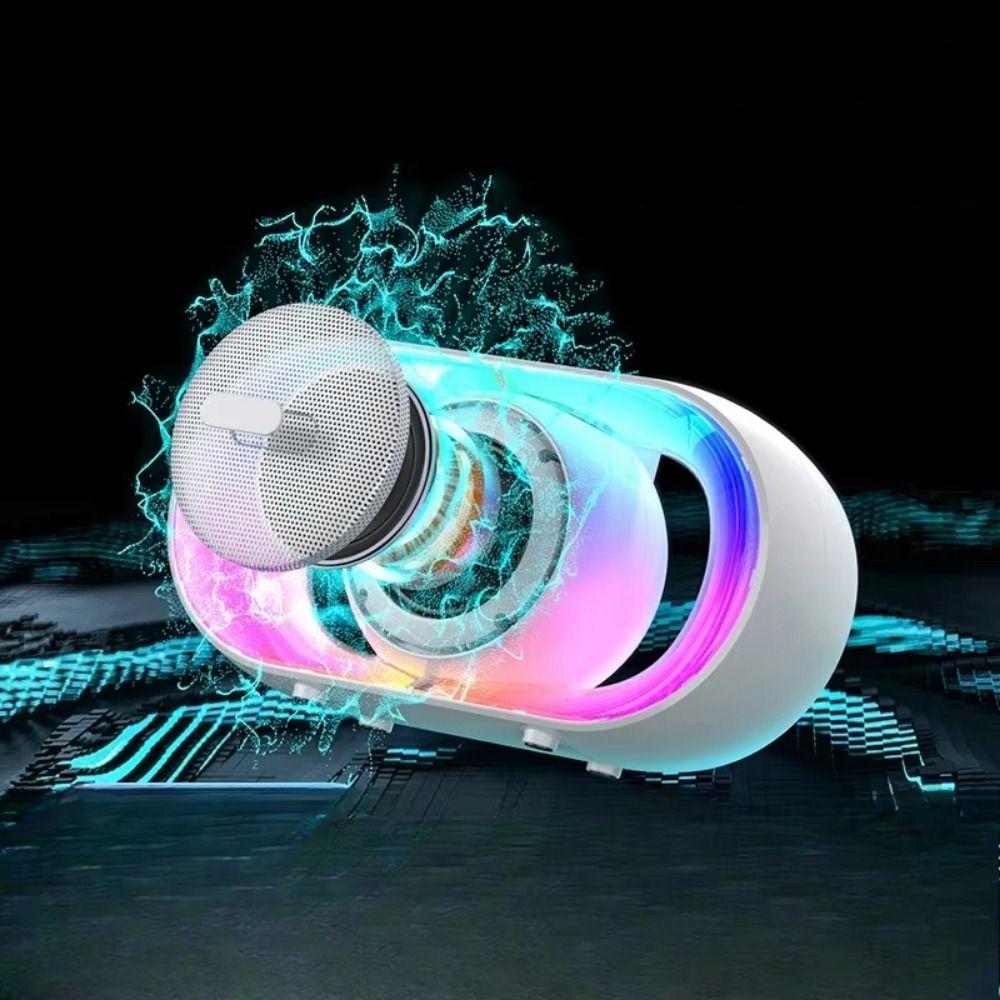 With RGB Lighting RGB Bluetooth Speaker Magnetic Portable Subwoofer  For Smartphones and Tablets