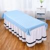 Silky Cotton Washable Wrinkle Resistant White Beauty Bed Sheet Beauty Salon Specific Single Piece Massage Bed Towel with Holes Easy To Dry Bedding