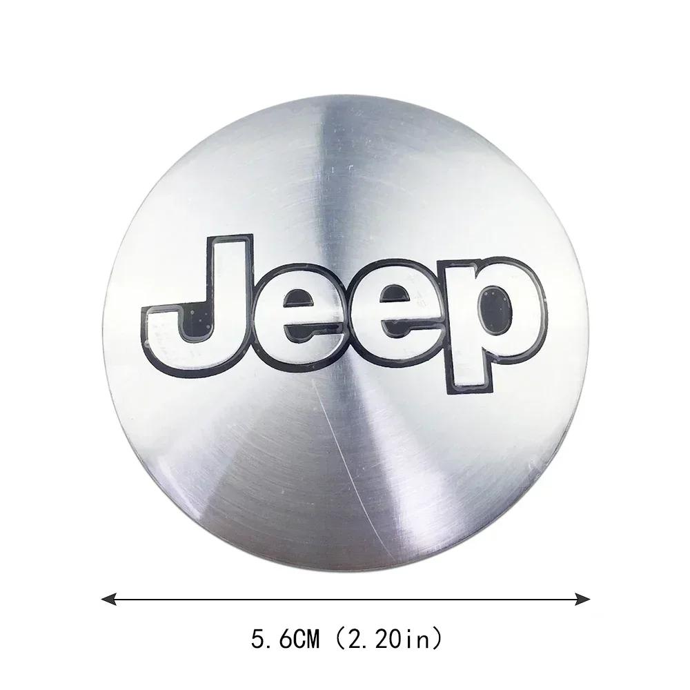 4Pcs Car Wheel Rim Center Hubcap Sticker Styling for Jeep Compass Patriot Grand Cherokee Wrangler JL Commander Renegade Liberty AMV1