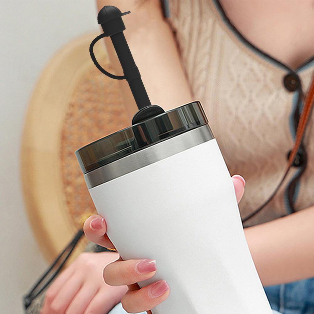 Long-lasting Straw Cap for Use Eco-friendly Silicone Straw Toppers for Cups Leak Splash Proof Covers Reusable for Various