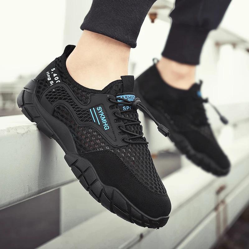 Water Shoes Men's Casual Walking Mesh Breathable Outdoor Professional Non-Slip Durable Wading Sports Sandals Tenis Para Hombre