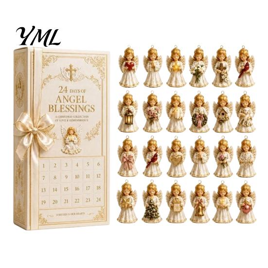 Christmas Advent Calendar 2024 2026 Nutcracker Calendar, 24-Day Acrylic Ornament Set with Classic Holiday Countdown Gift for Kids Soldier Figures,