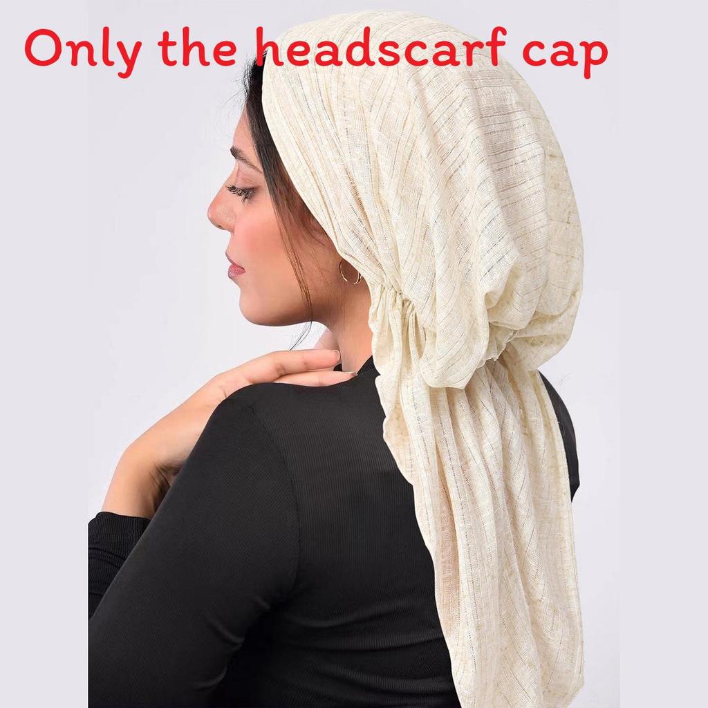 Polyester Womens Arc Hat With Double Tail Headscarf For Casual Travel