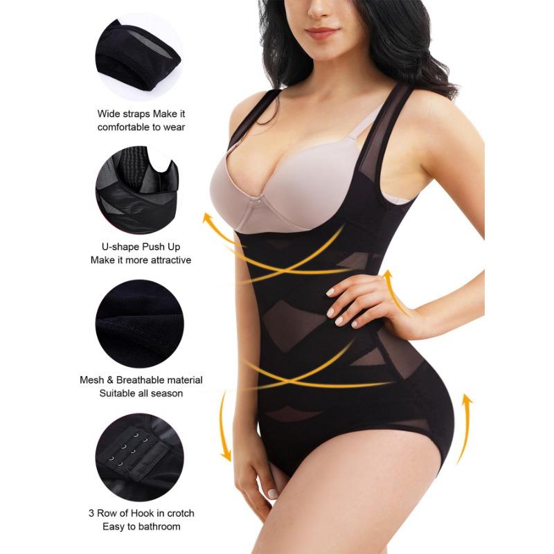 Women Thin Mesh Breathable Seamless One Piece Shapewear Tummy Control Waist Cincher Butt Lifter