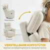 Electric Recliner with Reclining Function, Adjustable Backrest, Headrest, for Living Room, Cream White