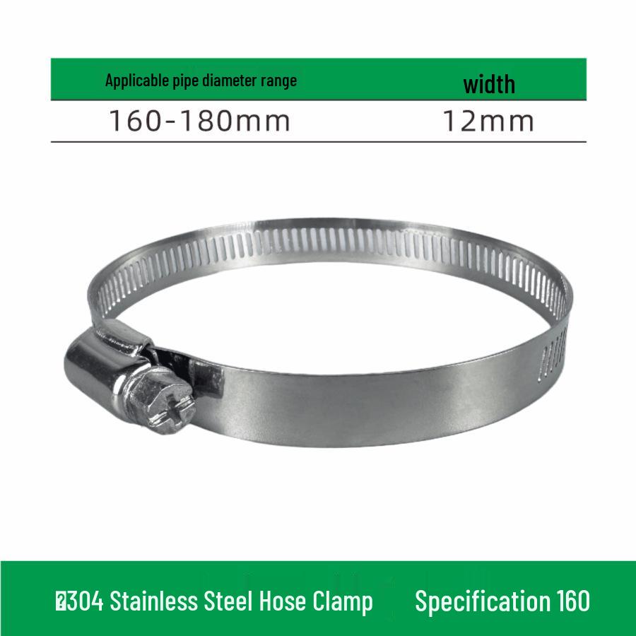 304 Stainless Steel PE Pipe Locking Accessories and Hose Clamps for Fresh Air Systems