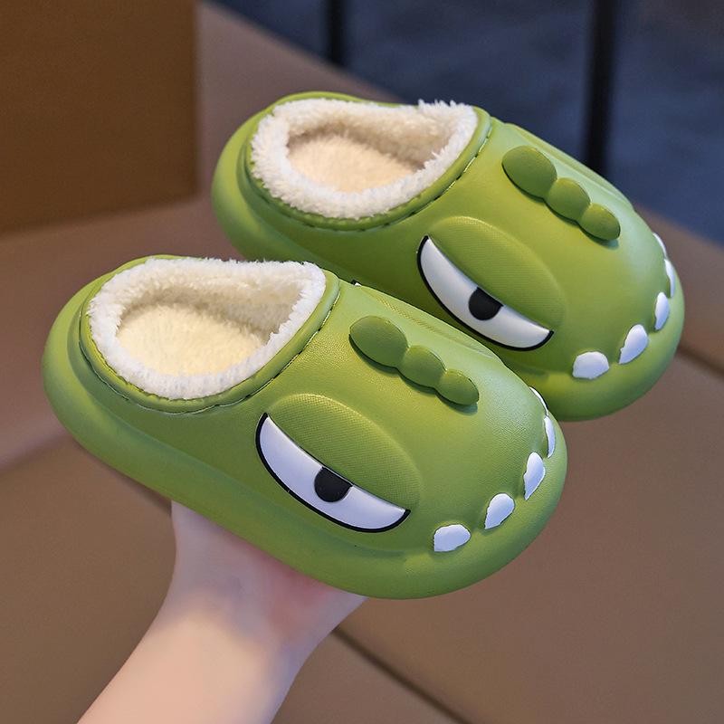 Children’s Winter Cotton Slippers: Fleece-Lined, Waterproof, EVA Squishy Feel, Warm, Closed Heel - Parent and Child Sizes Available