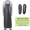 Men's Waterproof & Oil-Proof Leather Apron - Durable, Wear-Resistant, Long-Style for Cooking & Household Tasks