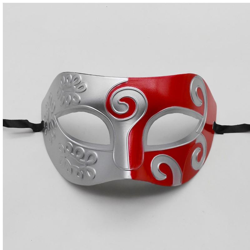 Halloween Mask Plastic Dual Color Carved Headpiece For Costume Party And Theatrical Performance
