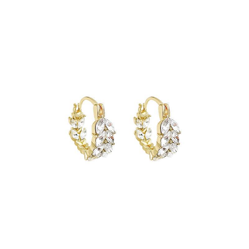 Trendy High-End Zircon Wheat Ear Earrings