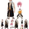 Premium Fairy Tail Natsu Dragneel Cosplay Costume Set With Stylish Scarf And Skirt
