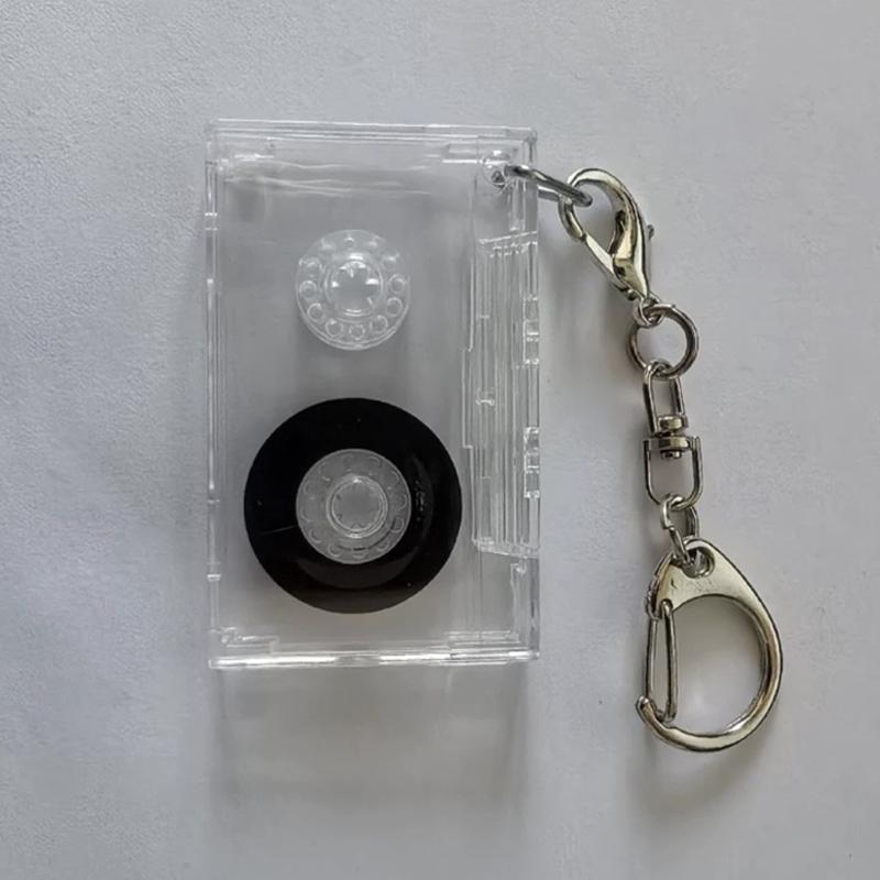 

Mini Blank With Magnetic Tape Clear Storage Box Keychain Peripheral Commemorate Key Holder Diy Backpack Pendant A1