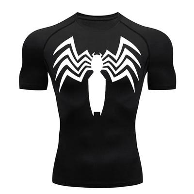 Men Compression Shirt Short Sleeve Running T-Shirt Sleeve Tee Sun Protection Second Skin Quick Dry Fitness Workout Clothing